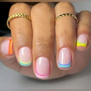 Colorful press on nails